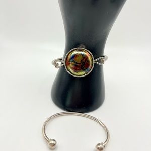 2 unique silver bracelets from Mexico